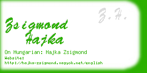 zsigmond hajka business card
